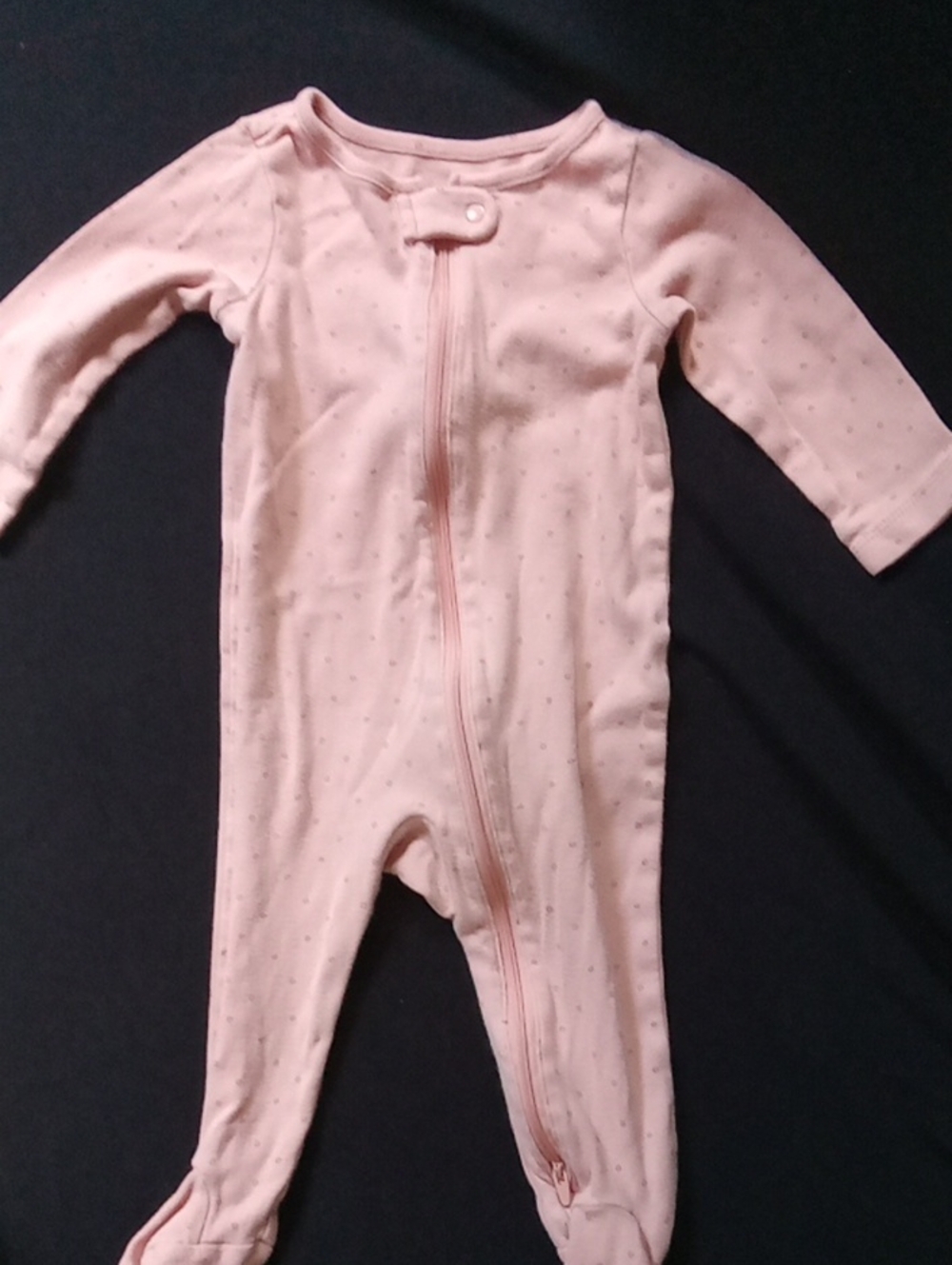 Carter's Light Pink Footed Zip One-Piece Sleepsuit